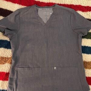 Gray V-Neck Scrub set